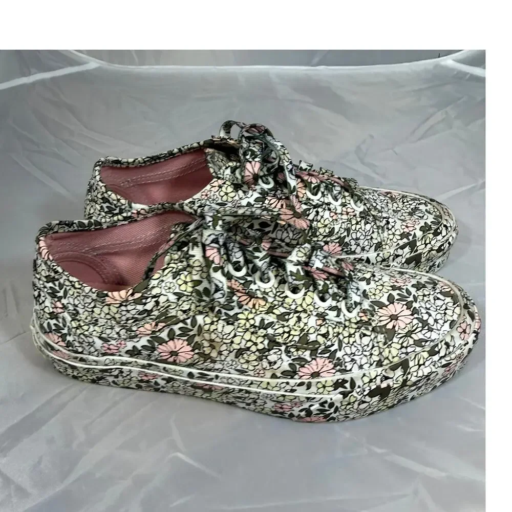 Vans Authentic Floral Print Canvas Sneakers Women's 6 Men's 4.5 EU 36.5